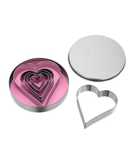 Форми за изрязване на сладки сърца judge 6 броя