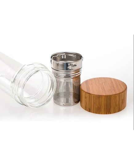 Стъклена бутилка bergner walking anywhere с филтър 350мл