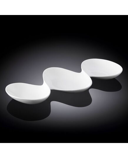 Плато за разядки wilmax white 3 секции 37 см