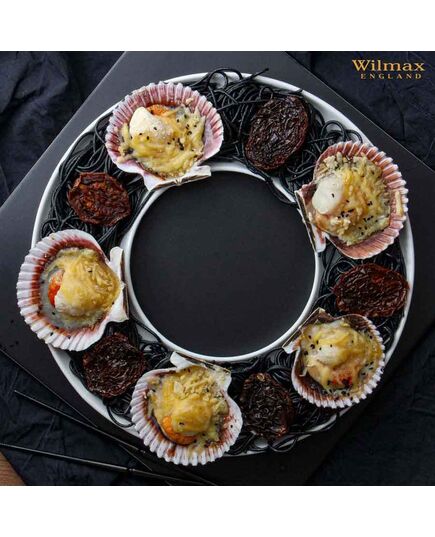 Плато за сервиране кръгло wilmax white 30 см, порцелан