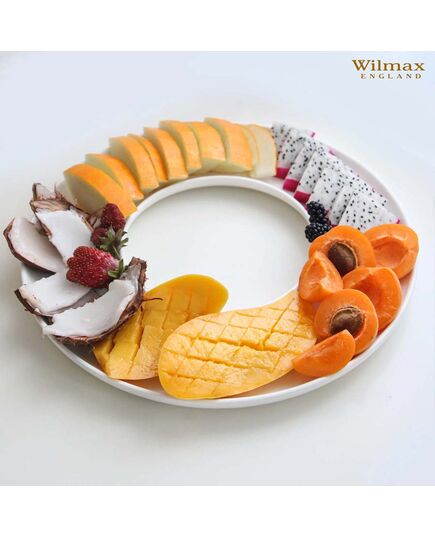 Плато за сервиране кръгло wilmax white 30 см, порцелан