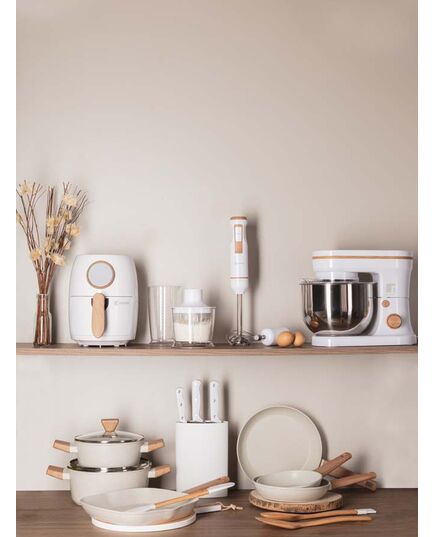 Плитка тенджера bergner naturally, 28 см с капак