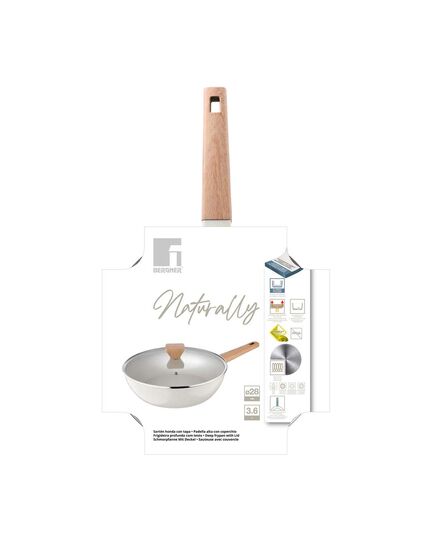 Дълбок тиган с капак bergner naturally 28 см