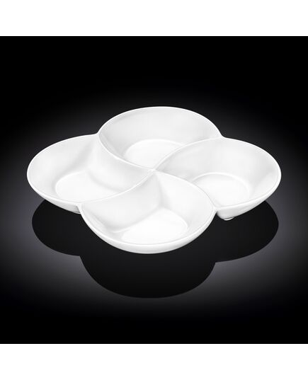Плато за сервиране wilmax white 4 секции 22х22 см