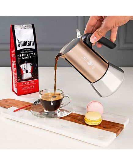Кафеварка new venus bialetti 4 чаши индукционна медна