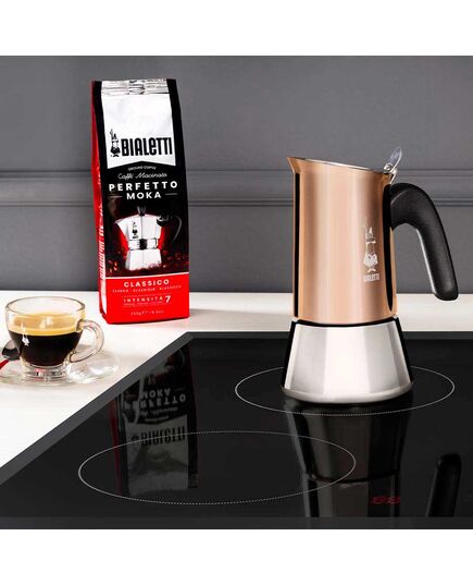 Кафеварка new venus bialetti 4 чаши индукционна медна