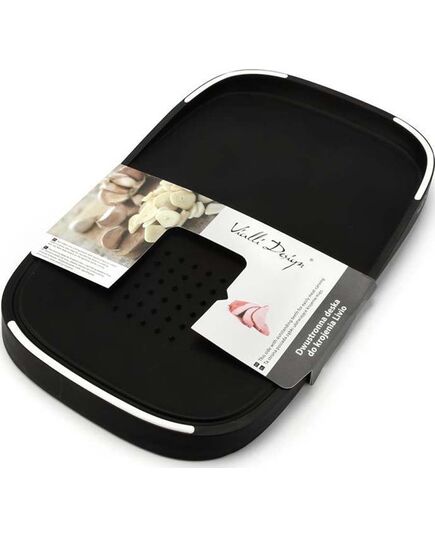 Дъска за рязане vialli design livio черна двустранна