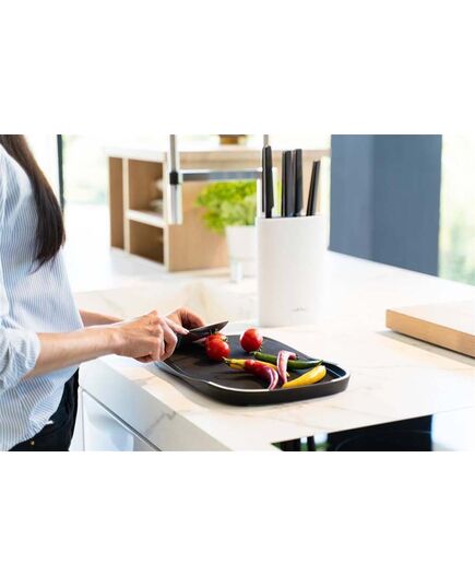 Дъска за рязане vialli design livio черна двустранна