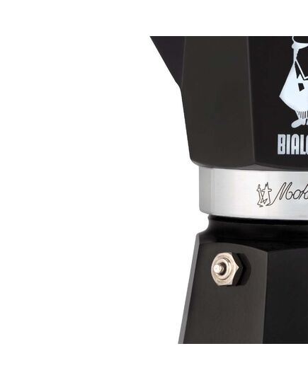 Кафеварка moka express color bialetti 3 чаши, черна
