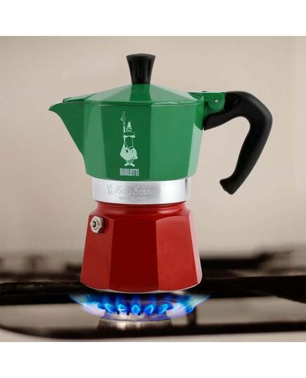 Кафеварка moka express italy bialetti 6 чаши tricolore