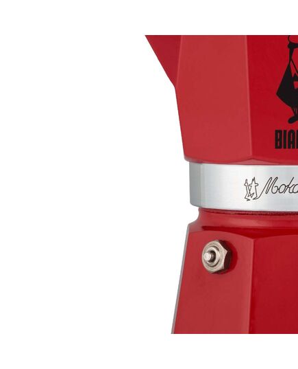 Кафеварка moka express color bialetti 6 чаши, червена
