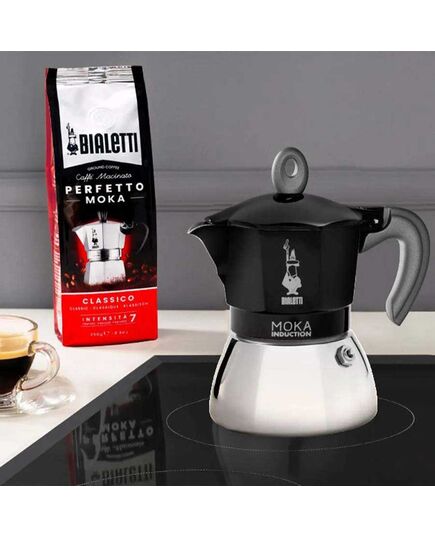 Кафеварка new moka bialetti 6 чаши индукционна черна