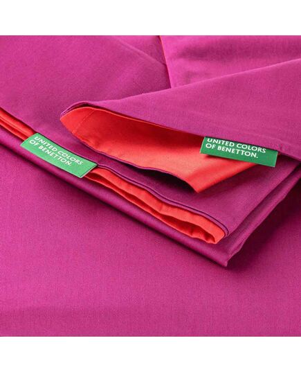 Спален комплект benetton rainbow 3 части двулицев лилаво и червено