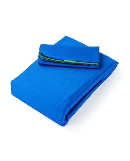 Спален комплект benetton rainbow 3 части двулицеви синьо и зелено