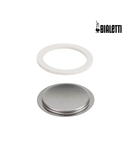 Комплект силиконов уплътнител и филтър за кафеварки bialetti 1 чаша