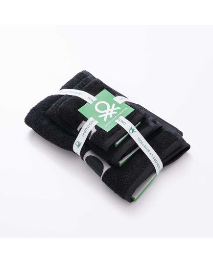Комплект 3 бр кърпи benetton fw23 черни с точки