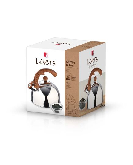 Свирещ чайник bergner coffee&tea lovers стоманен 2.3 л