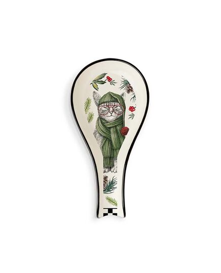 Подложка за лъжица за готвене egan christmas, котка 21х10 см