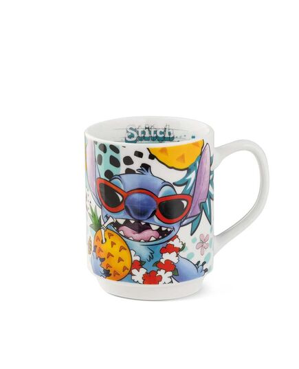 Чаша за чай disney stitch 350 мл порцелан бяла