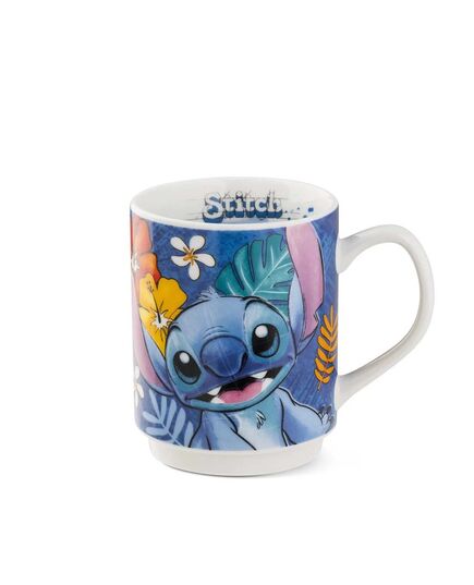 Чаша за чай disney stitch 350 мл порцелан синя