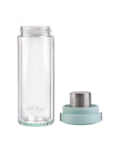 Двустенна бутилка с инфузер vialli design fuori 350 мл мента