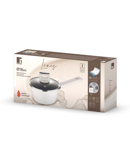 Касерола bergner lines 16 см с капак