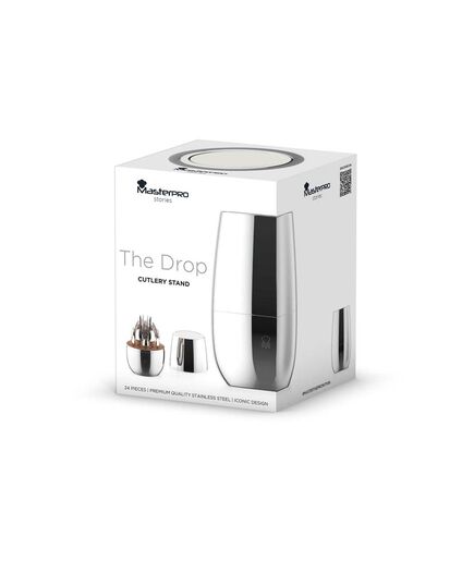 Прибори за хранене masterpro the drop  24 части със стойка яйце