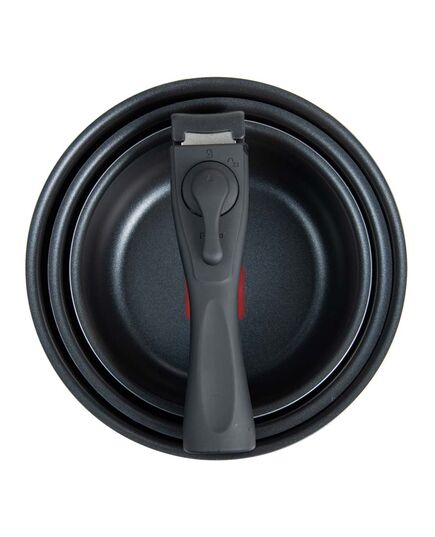 Комплект 3 касероли подвижна дръжка bergner click&cook 16/18/20 см