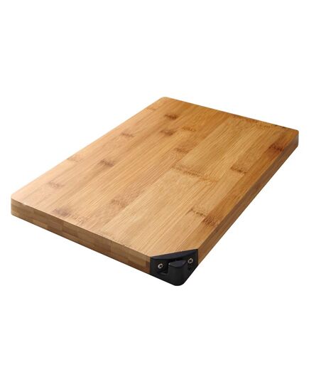 Бамбукова дъска за рязане masterpro sharp 33х23 см с вградено точило