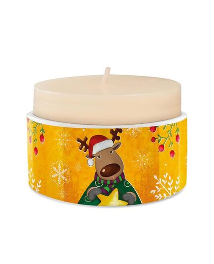 Свещник egan christmas, северен елен 8х4 см, порцелан