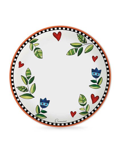 Комплект 6 основни чинии egan cocorico 27 см, оранжево, порцелан