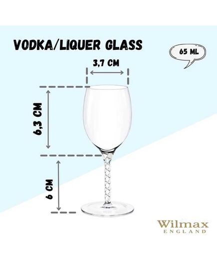 Чаши за аперитив wilmax crystallite 65 мл 2 броя