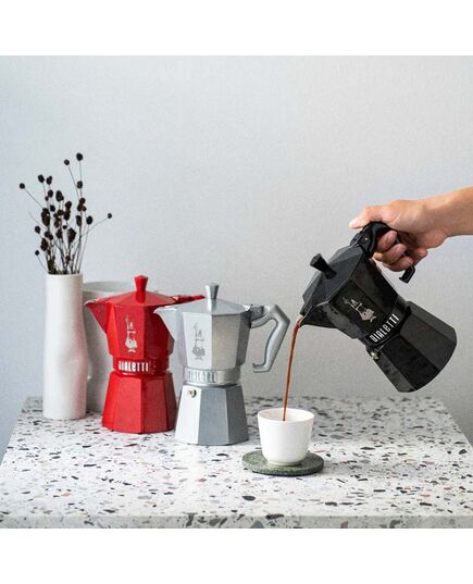Кафеварка moka exclusive bialetti 6 чаши, черна