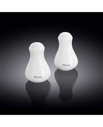 Комплект сол и пипер wilmax white, кръгли, порцелан