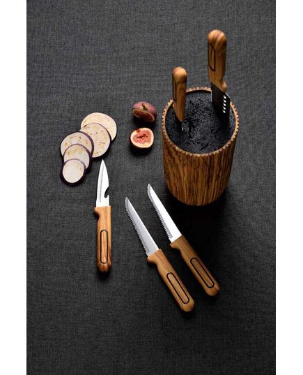 Комплект 3 броя ножове bergner charcoal мултифункционални