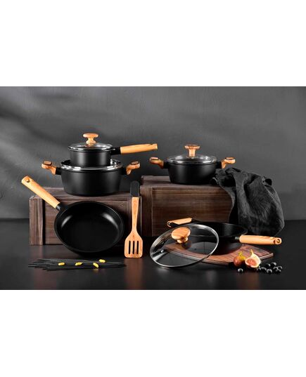 Касерола bergner charcoal 16х7.5 см кован алуминий multiclad non stick