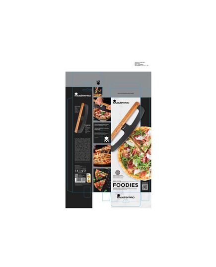 Нож за пица с незалепващо покритие masterpro foodies 34.8x11.5 см