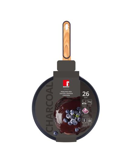 Тиган за палачинки bergner charcoal 26 см кован алуминий multiclad non