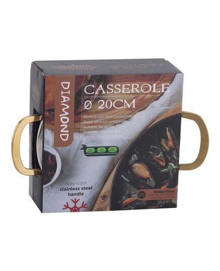 Тенджера peterhof diamond 20 cм с капак пресован алуминий