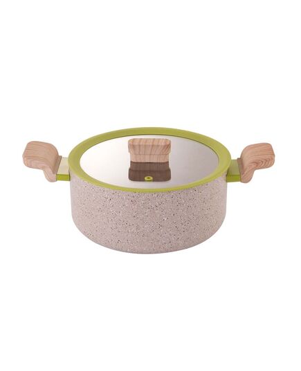 Тенджера peterhof torino 24 cм кован алуминий, с капак