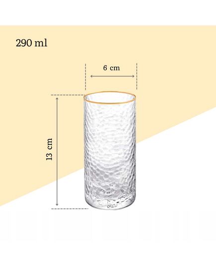 Чаша за алкохол wilmax hammered gold 290 мл