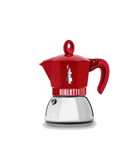 Кафеварка moka exclusive bialetti 4 чаши, индукция червена