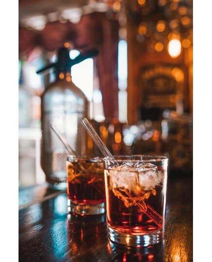 Комплект 6 стъклени сламки vialli design amo 15 см прозрачни