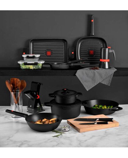 Грил тиган masterpro excellence 28х28x4.5 см лят алуминий