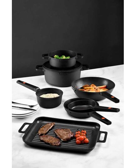 Грил тиган masterpro excellence 28х28x4.5 см лят алуминий