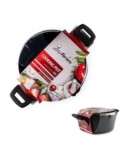 Тенджера luigi ferrero rosso fr-2411 24x11.5cm, 4.1l