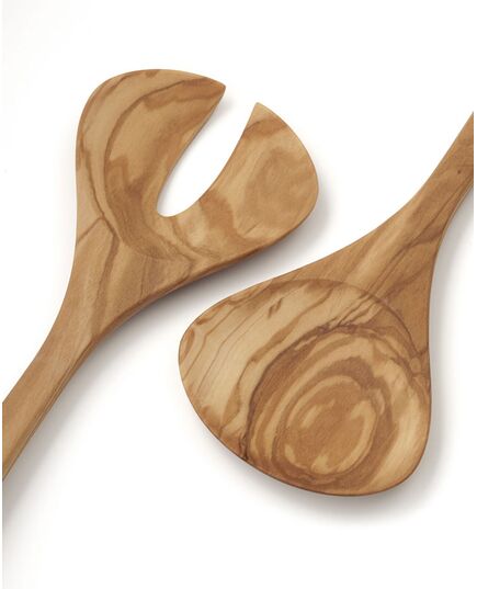 Комплект за сервиране на салата stellar olive wood 2 части