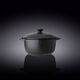 Съд за готвене мини с капак wilmax slatestone black, 18х11см/600ml