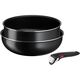 Комплект съдове за готвене tefal easy cook & clean wok26 + stp24 + handle