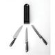Блок с 3 ножа brabantia tasty+ dark grey